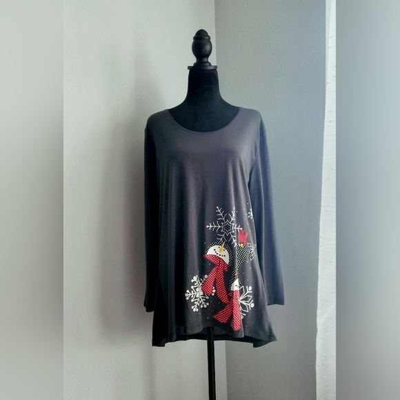 Mac & Belle Tops - NWT Mac & Belle Snowman Tunic Size Large